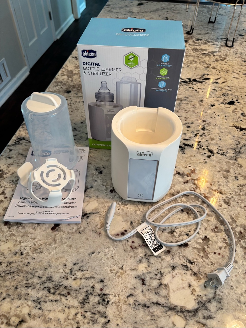 Chicco Digital Bottle Warmer & Sterilizer for Baby Bottles, Baby Food Jars